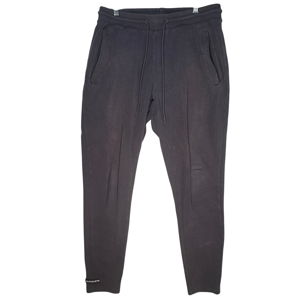 Alphalete Premium Charcoal Joggers Men's‎ L Tapered Fit Athleisure Gym Lounge